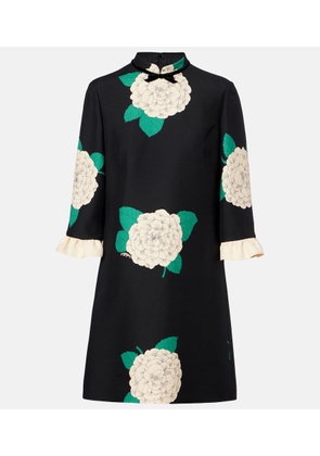 Valentino Crepe Couture floral minidress