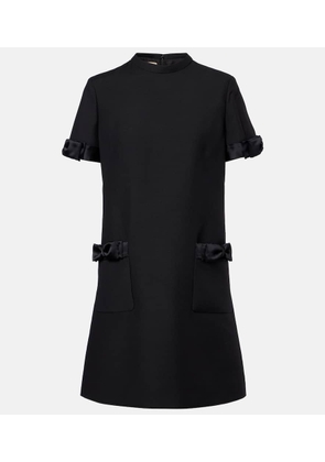 Valentino Crepe Couture bow-detail minidress