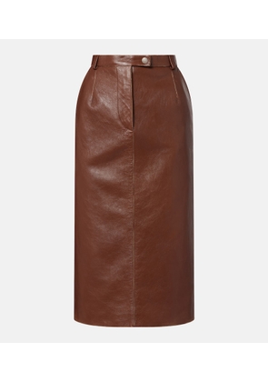Prada Leather pencil skirt