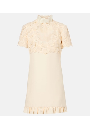 Valentino Crepe Couture embroidered minidress