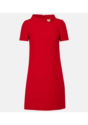 Valentino Embellished wool and silk minidress