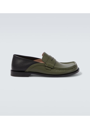 Loewe Campo leather penny loafers