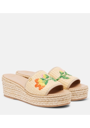 Valentino Garavani Bribri 65 raffia espadrille wedges