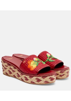Valentino Garavani Bribri raffia espadrille wedges