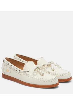 Valentino Garavani Palm Avenue VLogo leather boat shoes