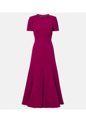Roland Mouret Embellished cady midi dress