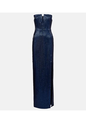 Roland Mouret Embellished strapless crepe gown