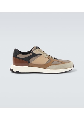 Tod's Leather and suede-trimmed sneakers