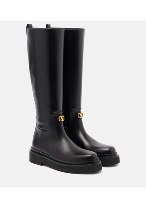 Valentino Garavani VLogo leather knee-high boots