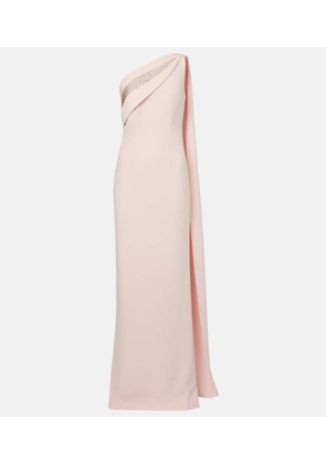 Roland Mouret Embellished one-shoulder cady gown