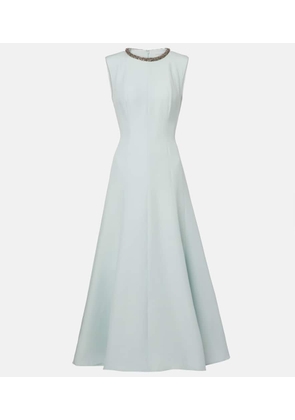 Roland Mouret Embellished wool and silk midi dress