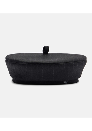 Ruslan Baginskiy Pinstriped wool-blend beret