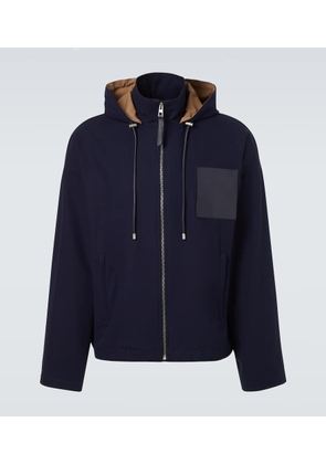 Loewe Hooded cotton twill jacket