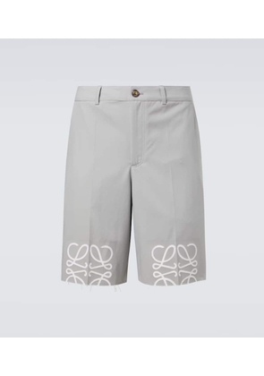 Loewe Anagram cotton twill shorts
