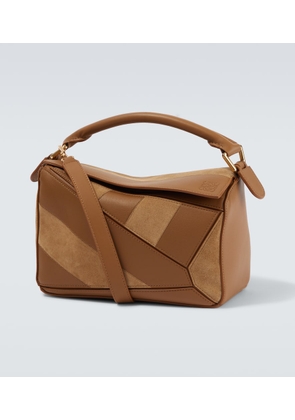Loewe Puzzle Small leather and suede shoulder bag