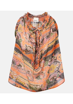 Isabel Marant Marilou paisley silk voile top