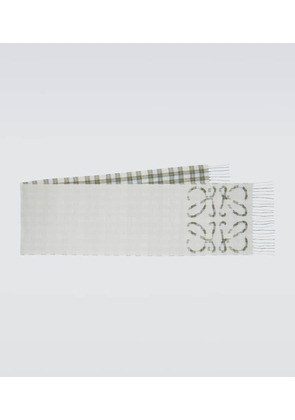 Loewe Anagram checked silk and cashmere scarf