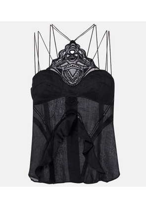 Isabel Marant Leana broderie anglaise ramie camisole