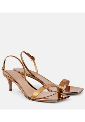 Gianvito Rossi Ribbon 55 metallic leather sandals