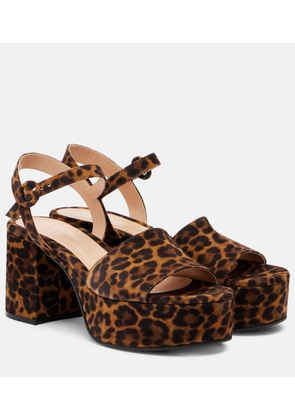Gianvito Rossi 35 leopard-print leather platform sandals