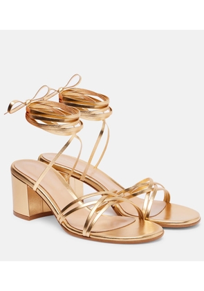 Gianvito Rossi Metallic leather sandals