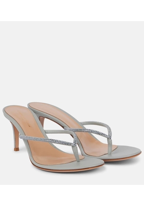 Gianvito Rossi India 70 embellished suede thong sandals