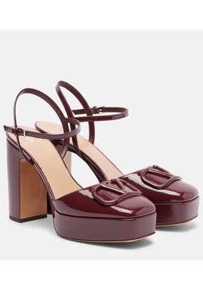 Valentino Garavani VLogo 115 patent leather platform pumps