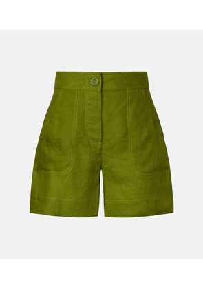 Eres Correct high-rise linen shorts
