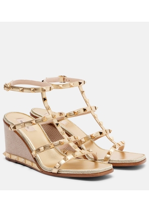 Valentino Garavani Rockstud 80 leather espadrille wedges