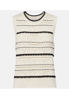 Varley Athena pointelle cotton sweater vest