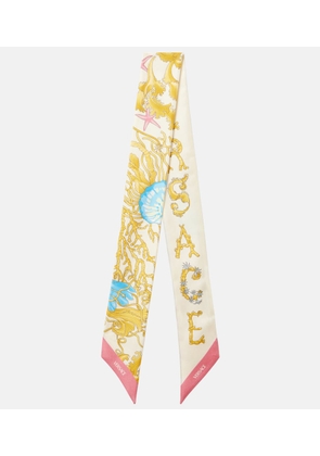 Versace Underwater Barocco silk scarf