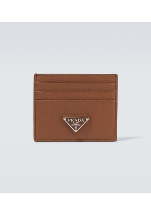 Prada Logo leather card holder