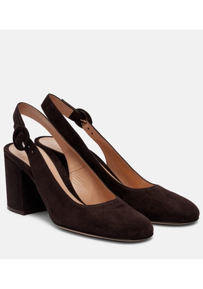 Gianvito Rossi Suede slingback pumps