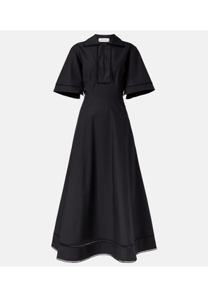 Rohe Embroidered cotton poplin midi dress