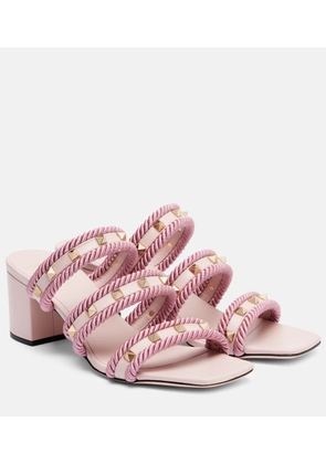 Valentino Garavani Rockstud Torchon 60 leather mules