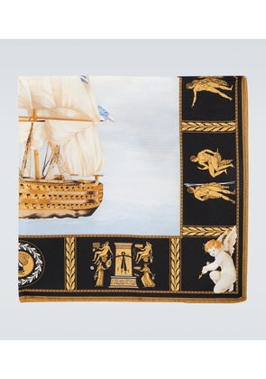 Rubinacci Printed silk pocket square