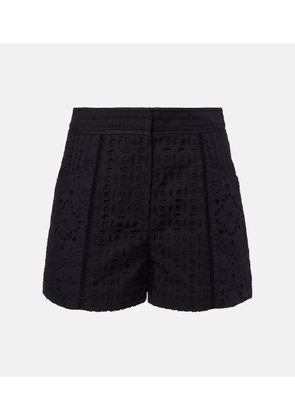 Veronica Beard Fabian embellished cotton shorts