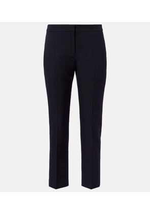 McQueen Cropped wool gabardine flared pants