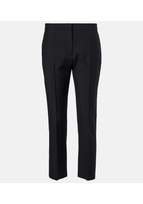 McQueen Wool and mohair cropped straight pants