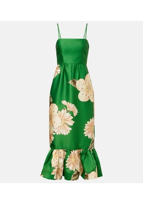 Alemais Sage floral midi dress