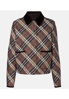 Burberry Burberry Check quilted cotton jacket