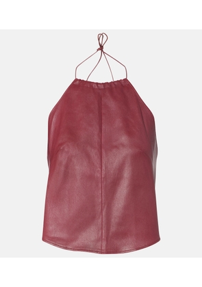 Stouls Rosie open-back leather top