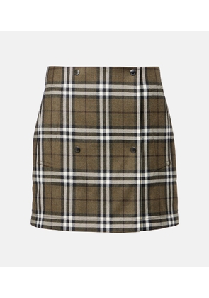 Burberry Burberry Check wool miniskirt