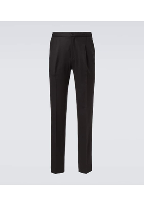 Rubinacci Virgin wool flannel tapered pants