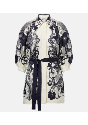Alemais Mickey floral linen shirt dress
