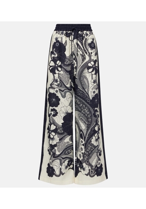 Alemais Mickey floral linen wide-leg pants
