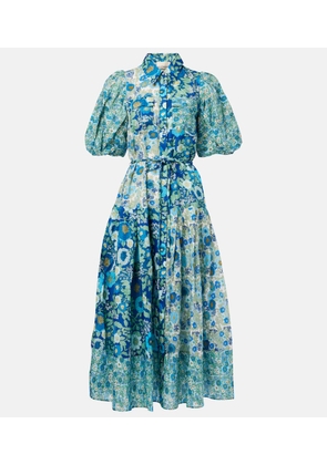 Alemais Sacha floral ramie shirt dress