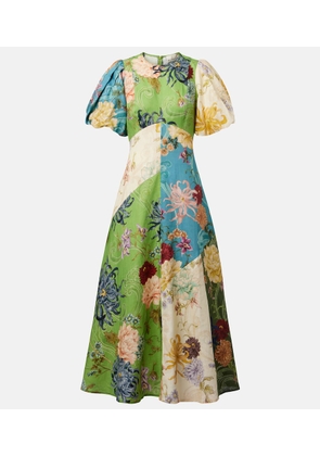 Alemais Avery floral linen midi dress