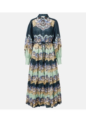 Alemais Madalena floral ramie shirt dress