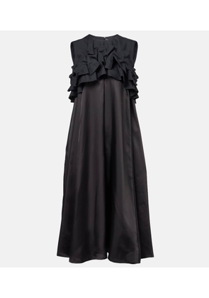 Noir Kei Ninomiya Ruffled wool midi dress